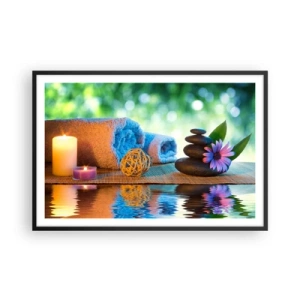 Plagát v čiernom ráme - Čas pre telo - 91x61 cm