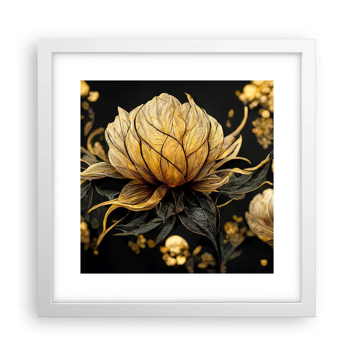 Plagát v bielom ráme - Jemná krehkosť - 30x30 cm