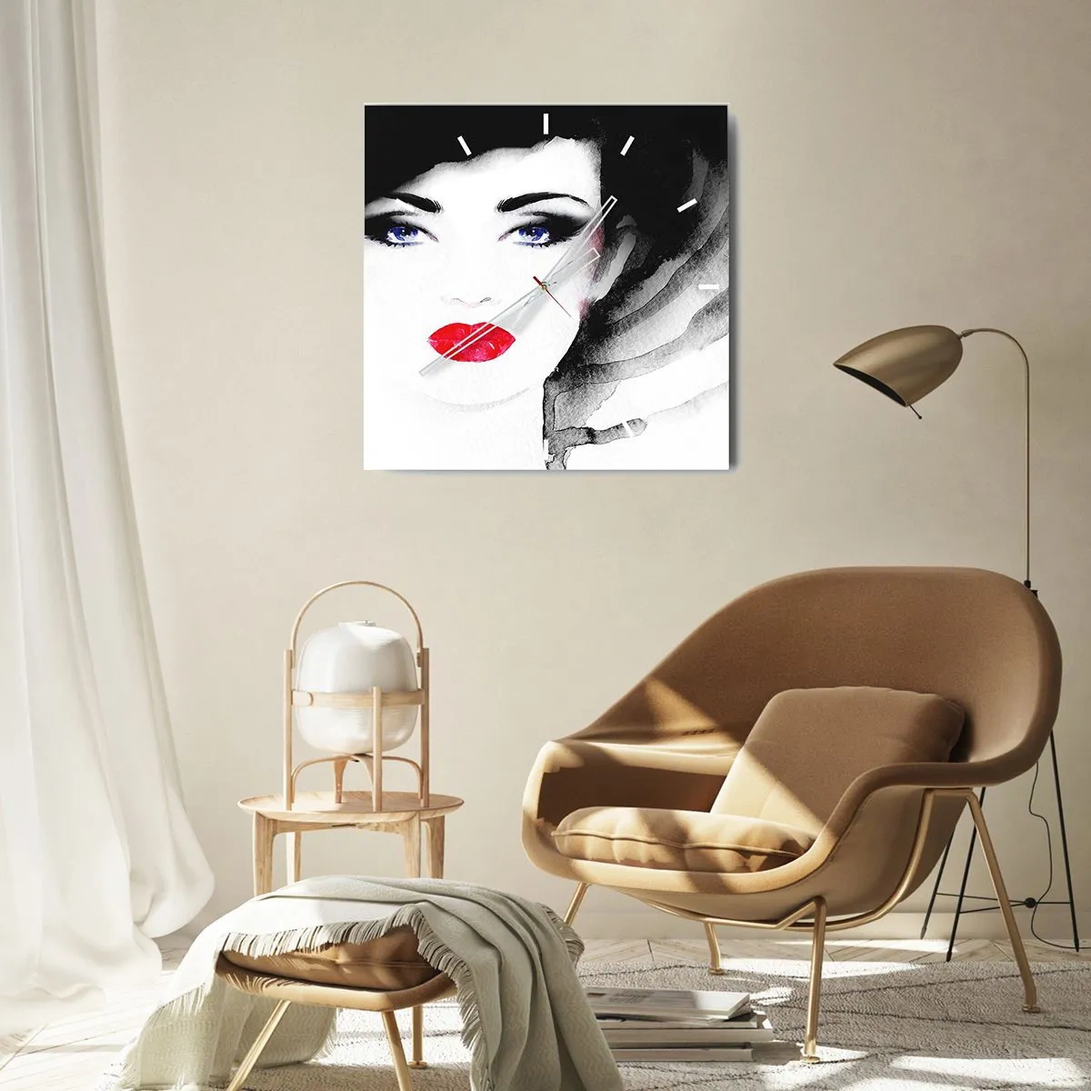 Nástenné hodiny - Odháňa a privoláva - 40x40 cm