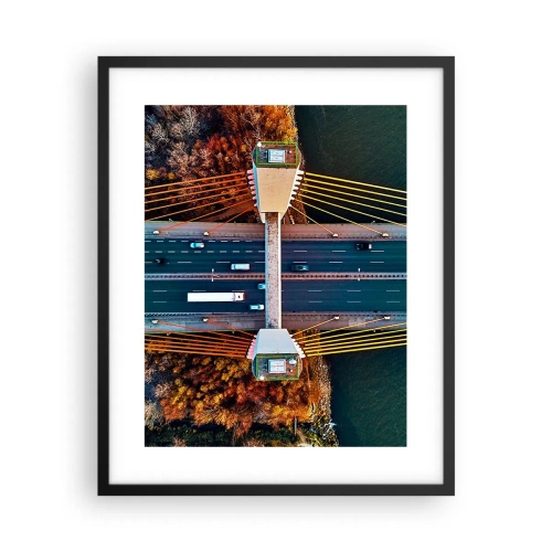 Plagát v čiernom ráme - Za vodami, za lesmi - 40x50 cm