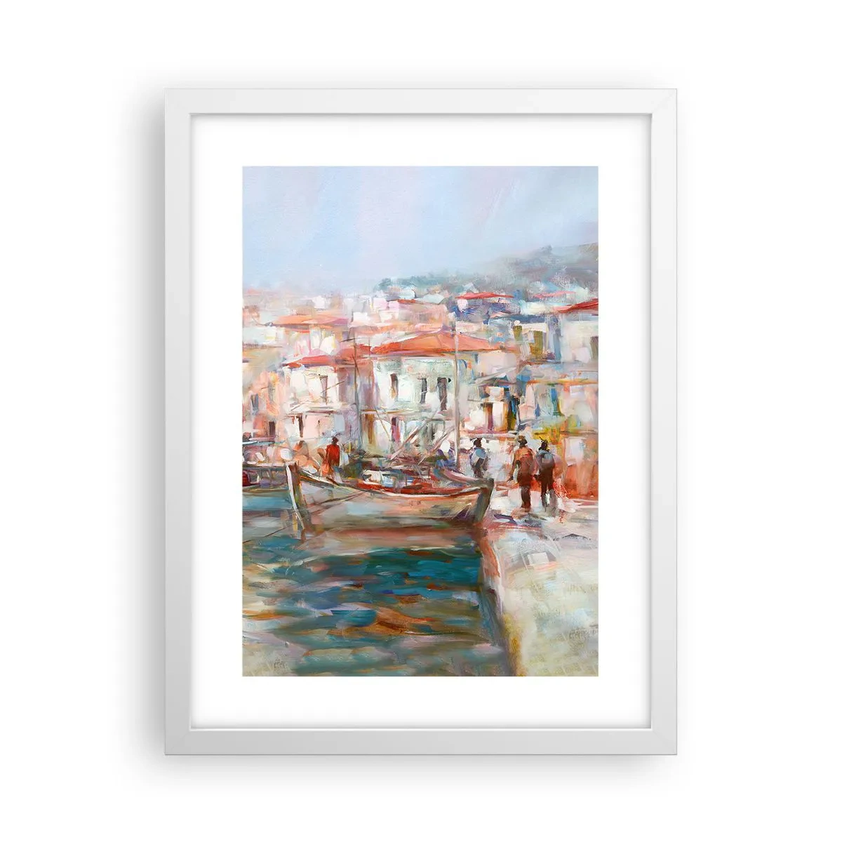 Plagát v bielom ráme - Pastelová dovolenka - 30x40 cm