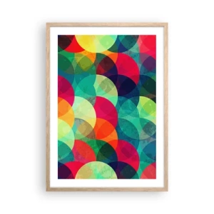 Plagát v ráme zo svetlého duba - Vstúpiť do dúhy - 50x70 cm