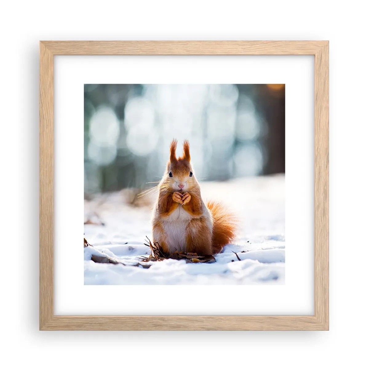 Plagát v ráme zo svetlého duba - Čo sa tak pozeráš? - 30x30 cm