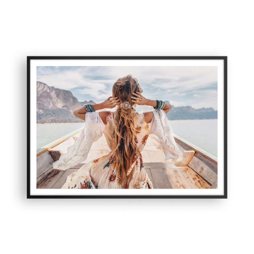 Plagát v čiernom ráme - Na ceste ku šťastiu - 100x70 cm