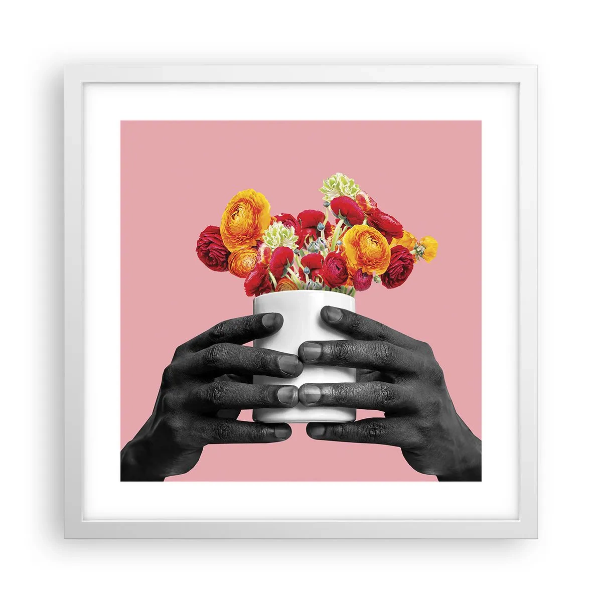 Plagát v bielom ráme - Apoteóza života - 40x40 cm