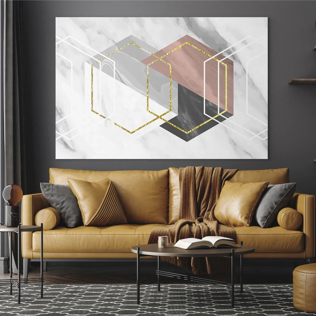 Obraz na skle - Reťazová kompozícia - 120x80 cm
