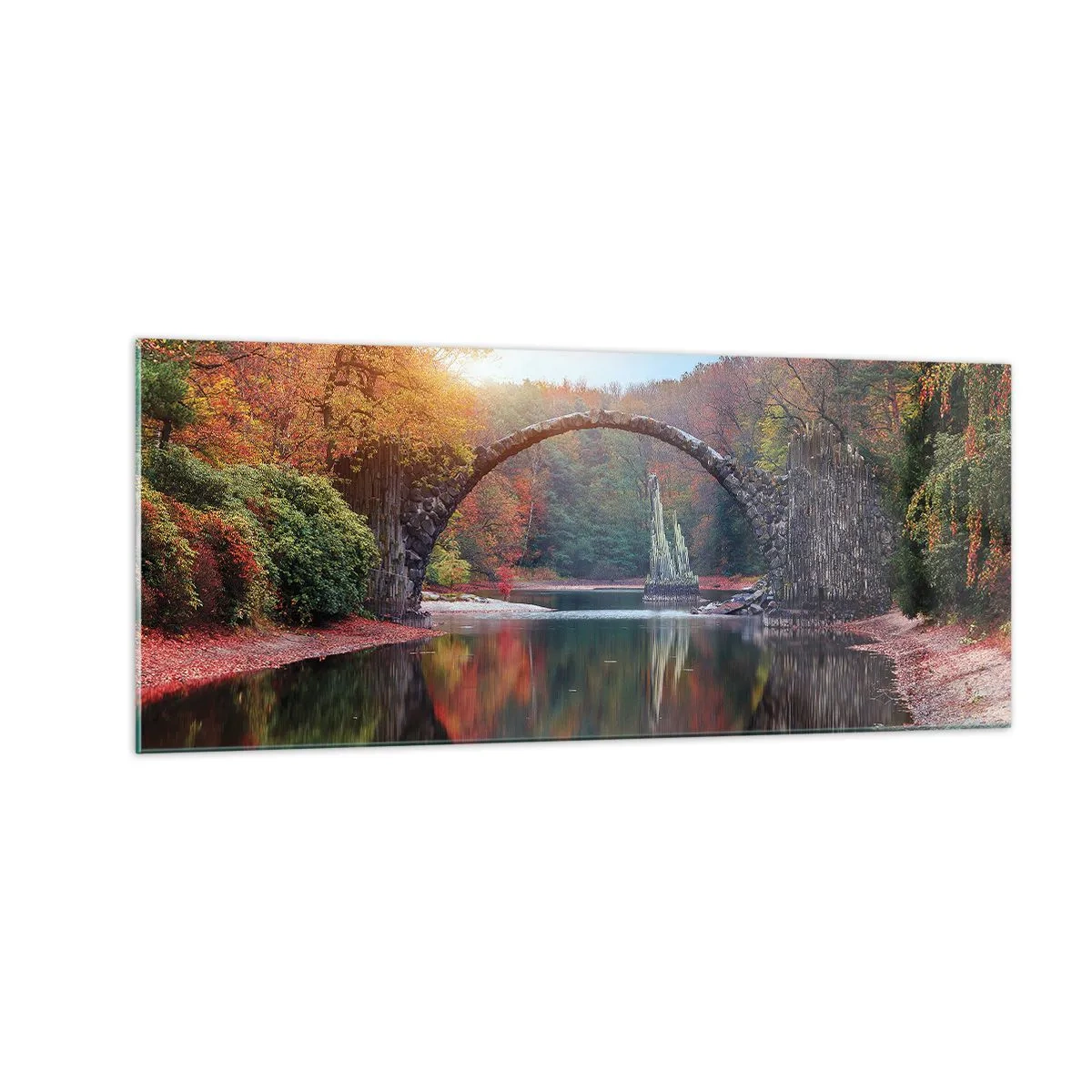 Obraz na skle - Za zrkadlom - 100x40 cm