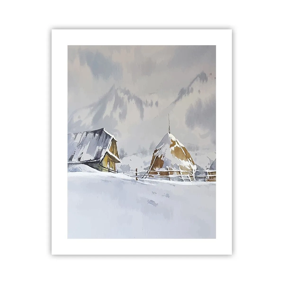 Plagát - V zasneženom údolí - 40x50 cm