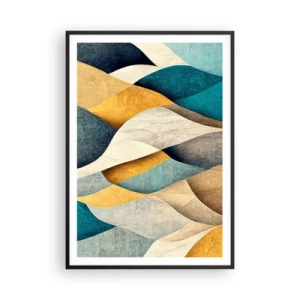 Plagát v čiernom ráme - Rytmus a vlnenie - 70x100 cm