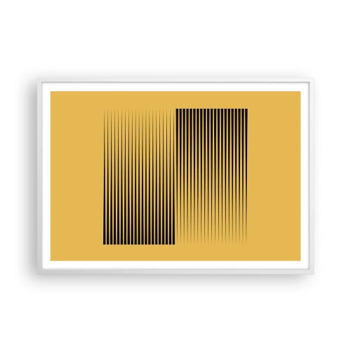 Plagát v bielom ráme - Štvorec protikladov - 100x70 cm