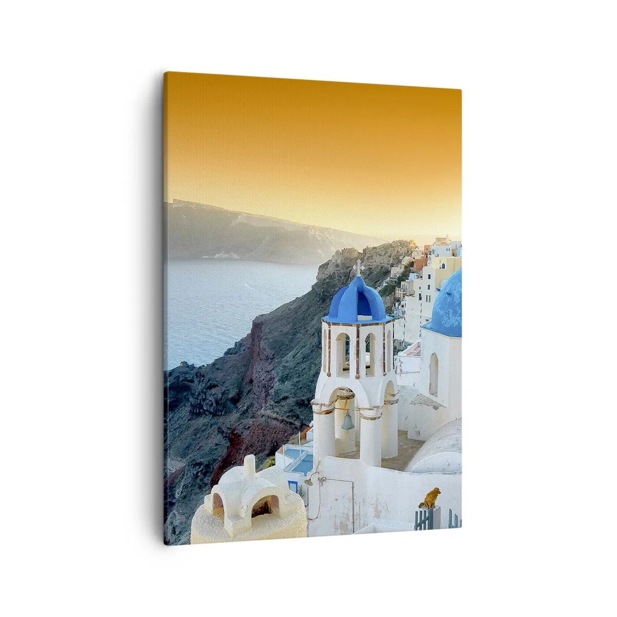 Obraz na plátne - Santorini - v náruči skál - 50x70 cm