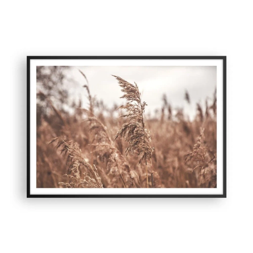 Plagát v čiernom ráme - Na poliach už je jeseň - 100x70 cm