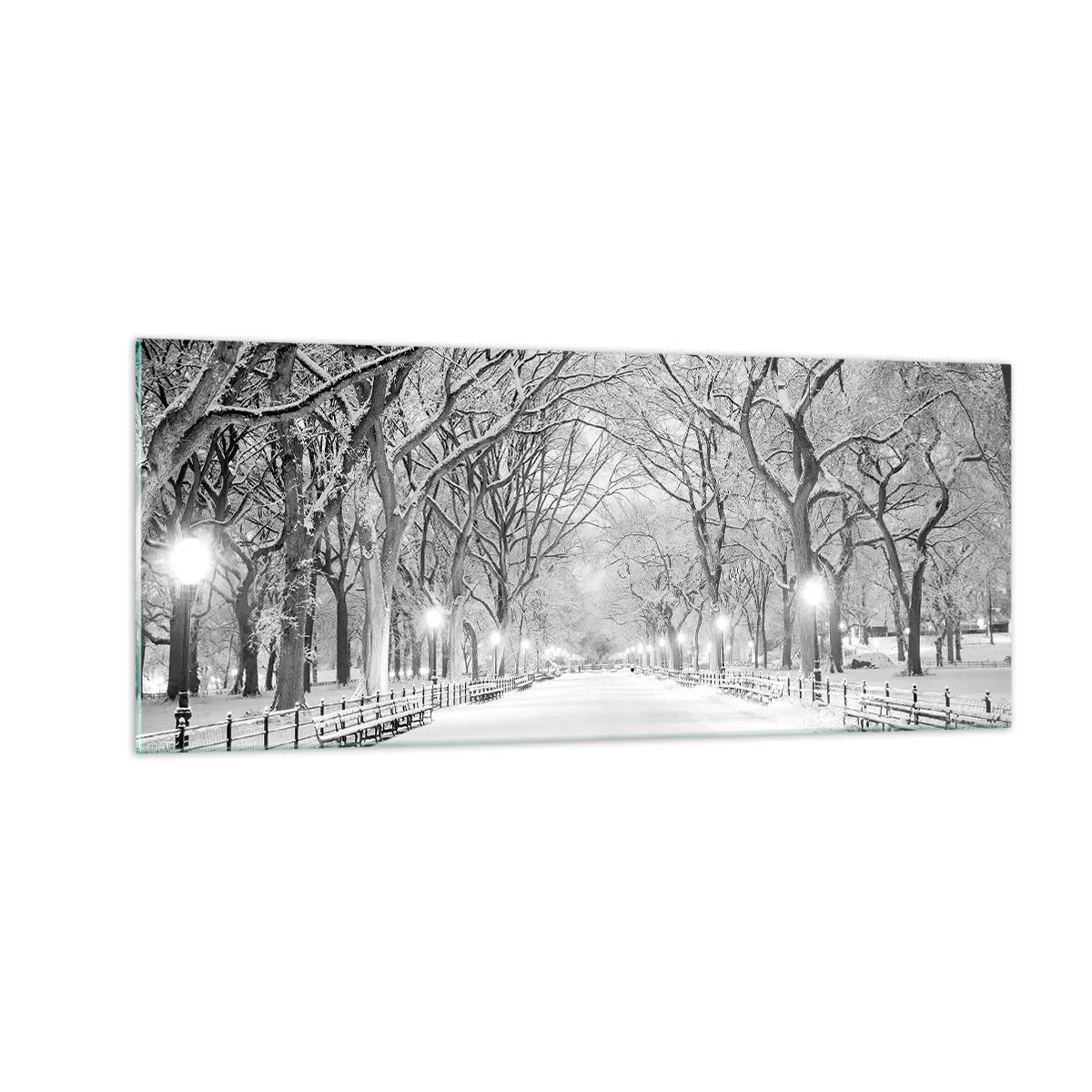 Obraz na skle - Štyri ročné obdobia – zima - 100x40 cm