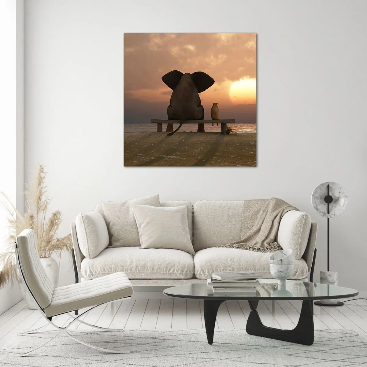 Obraz na skle - Je skvelé spolu mlčať - 60x60 cm