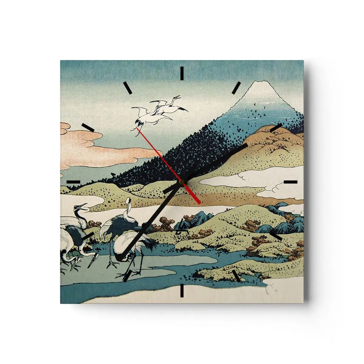 Nástenné hodiny - V japonskom duchu - 30x30 cm