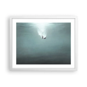 Plagát v bielom ráme - V objatí oceánu - 50x40 cm