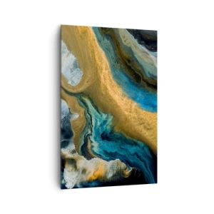 Obraz na plátne - Modrá – žltá – vzájomné vplyvy - 80x120 cm