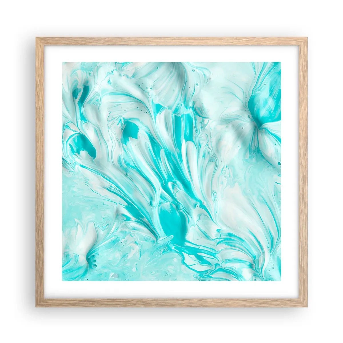 Plagát v ráme zo svetlého duba - Navždy spolu - 50x50 cm