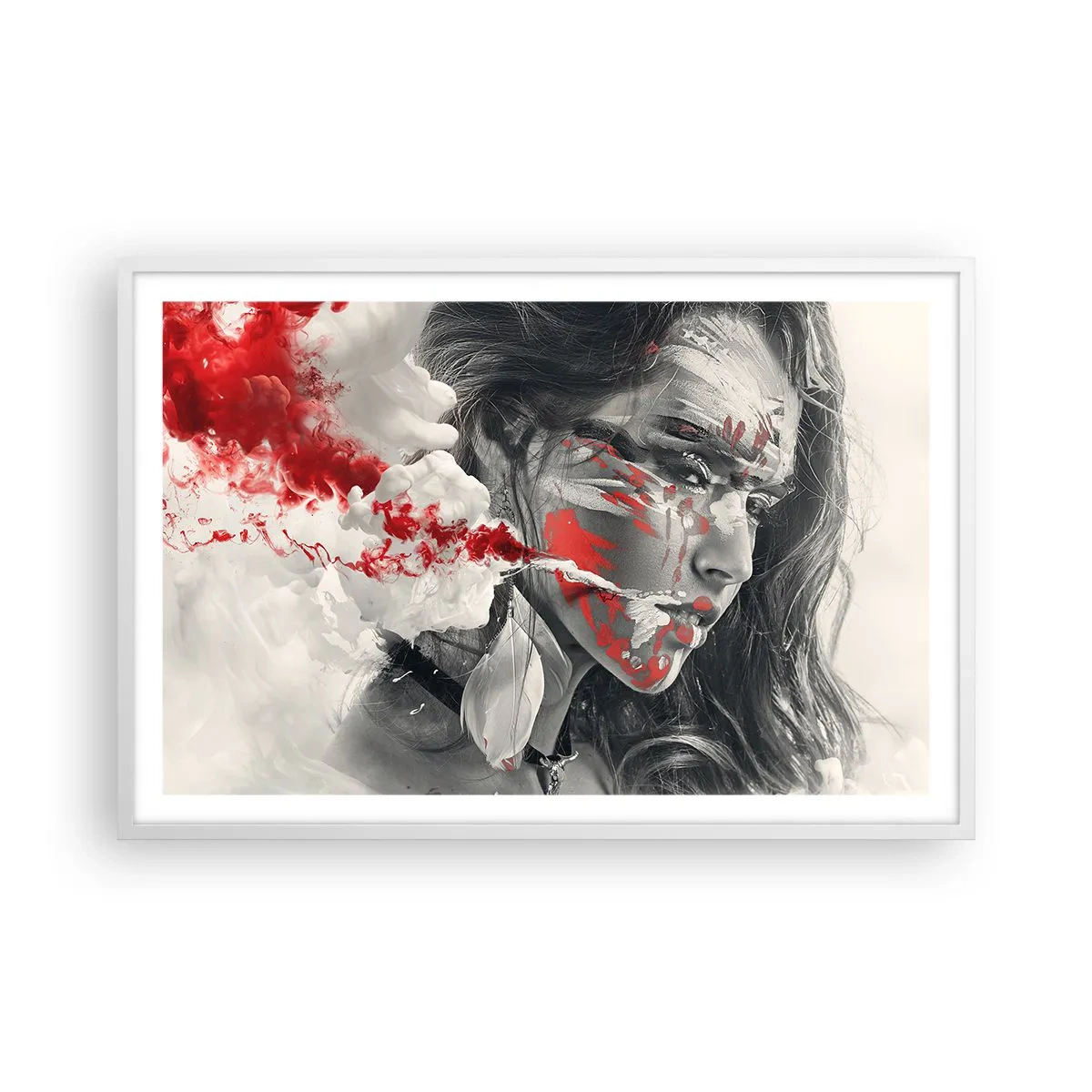 Plagát v bielom ráme - V škárach absurdity - 91x61 cm