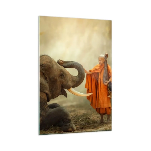 Obraz na skle - Stretnutie na cestách - 80x120 cm