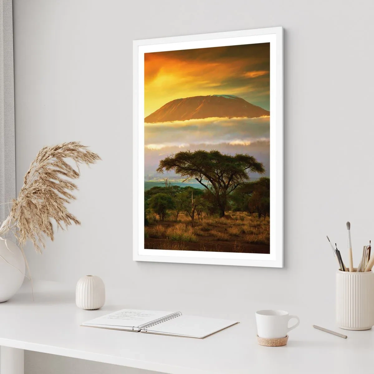 Plagát v bielom ráme - Sen cestovateľa - 30x40 cm