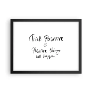 Plagát v čiernom ráme - Ako žiť? - 40x30 cm