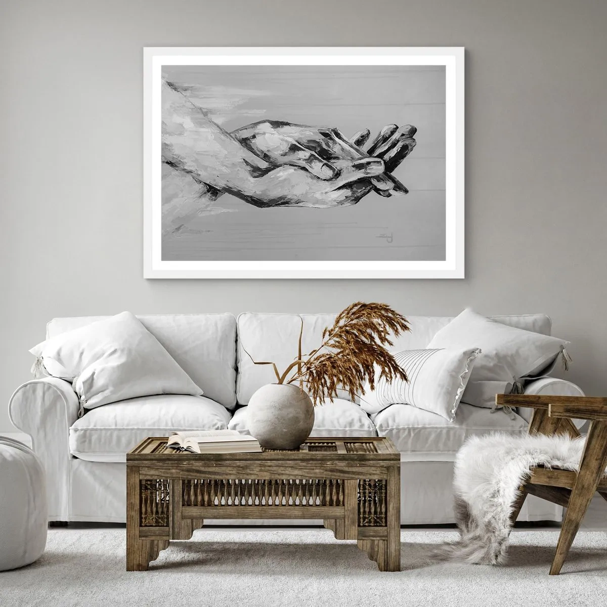 Plagát v bielom ráme - Začiatok… - 50x50 cm