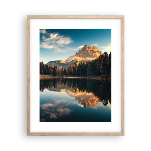 Plagát v ráme zo svetlého duba - Dvojitá krajina - 40x50 cm