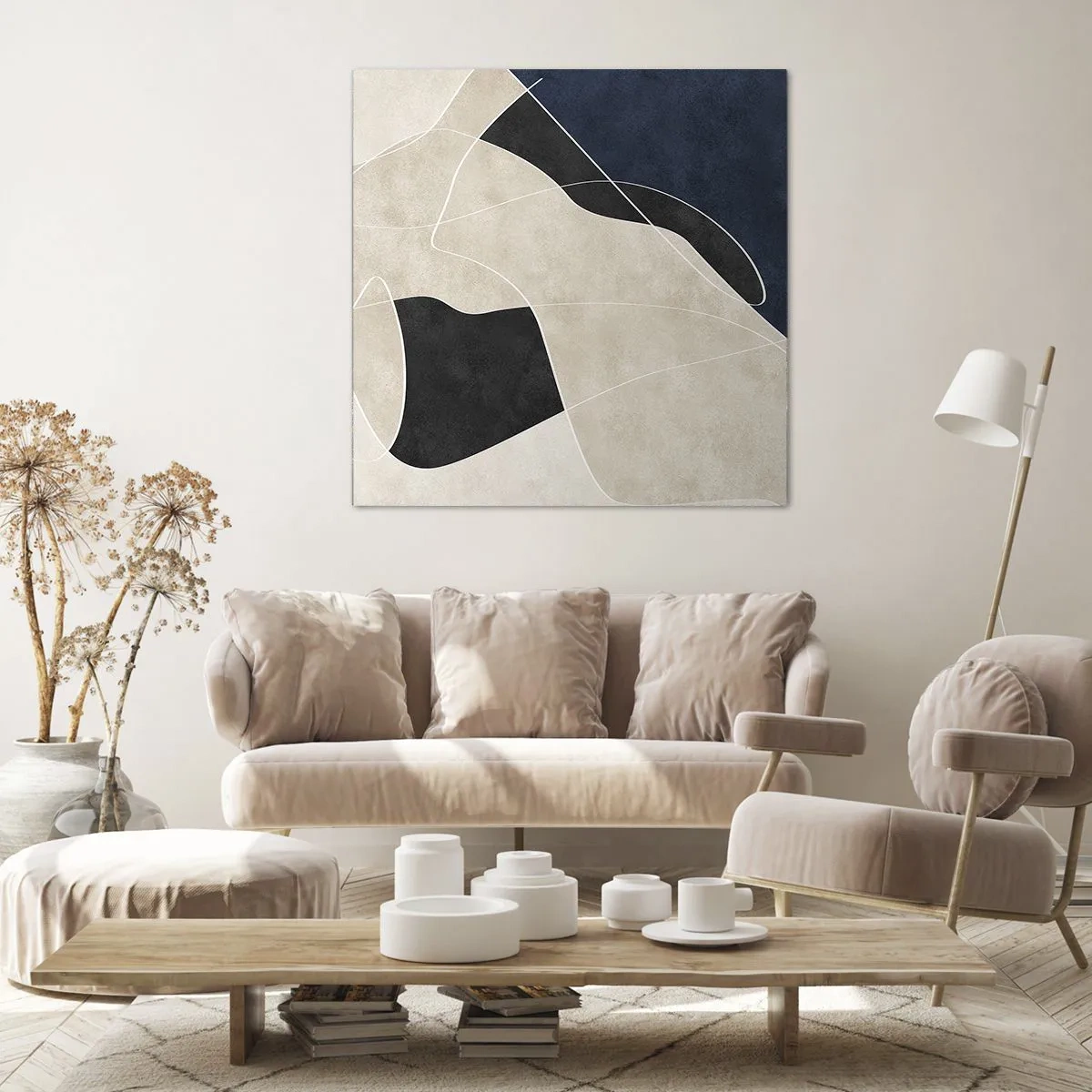 Obraz na plátne - Abstraktná kompozícia – kontrast farieb - 70x70 cm