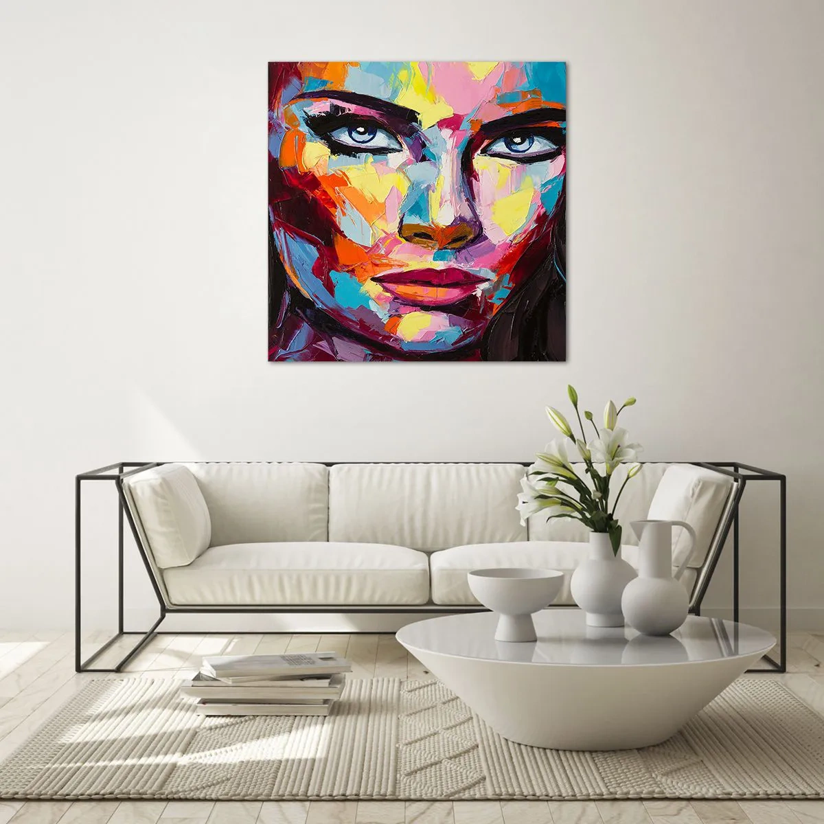 Obraz na skle - Tiež farebná duša - 50x50 cm