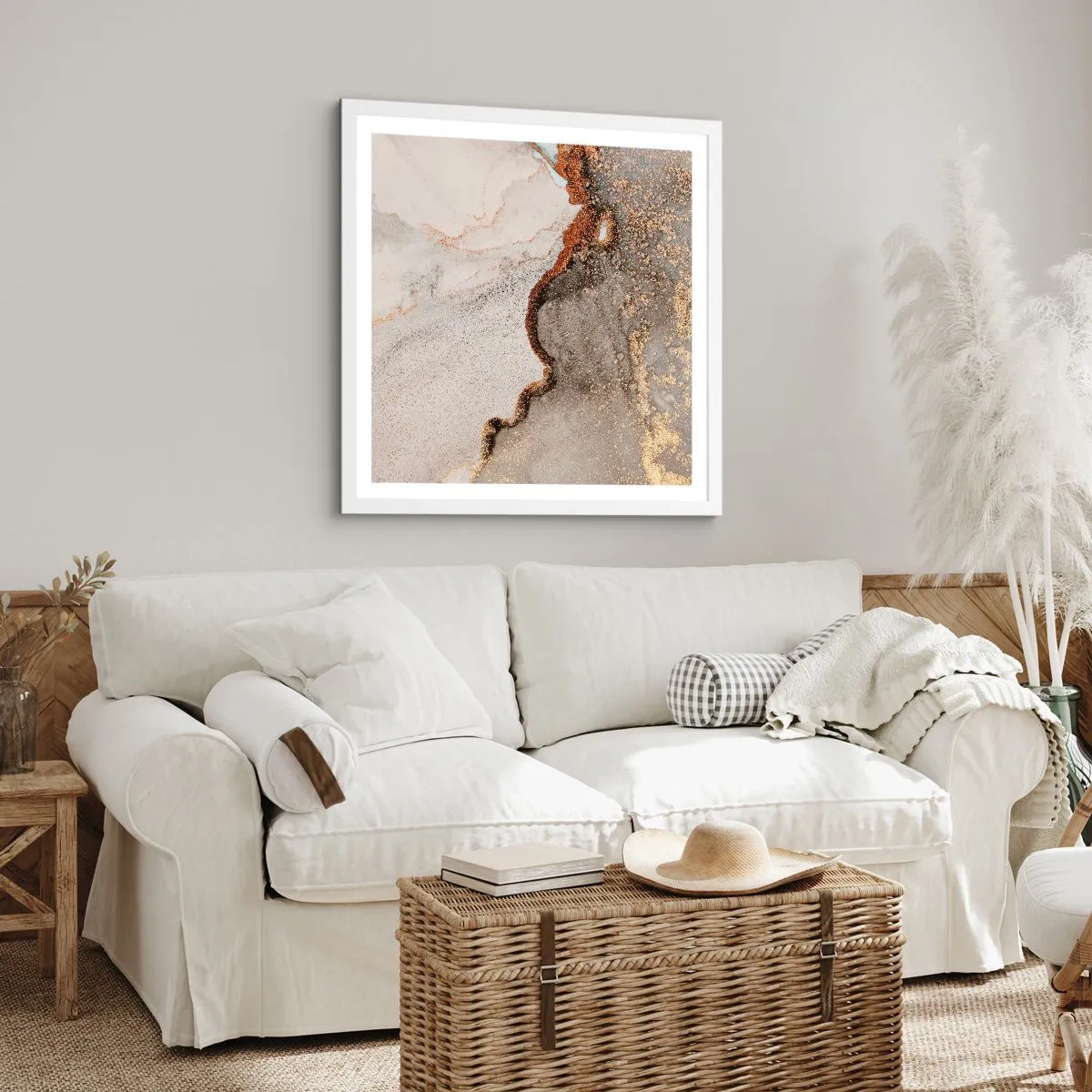 Plagát v bielom ráme - Na hranici farieb - 60x60 cm