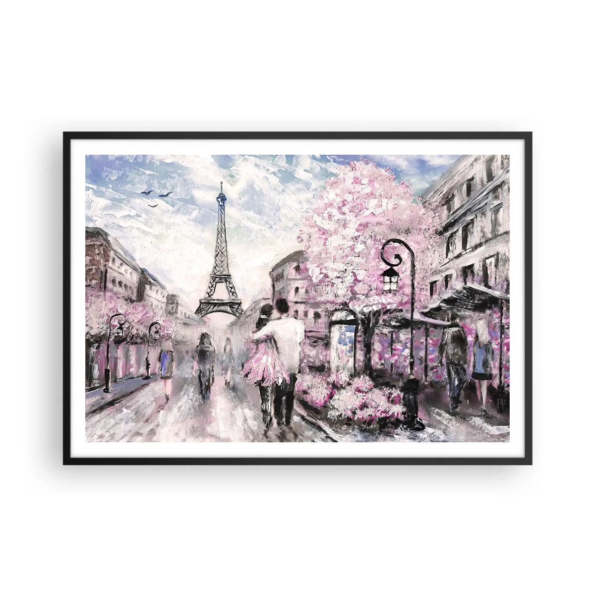 Plagát v čiernom ráme - Keď sa zamilovať, tak len v… - 100x70 cm