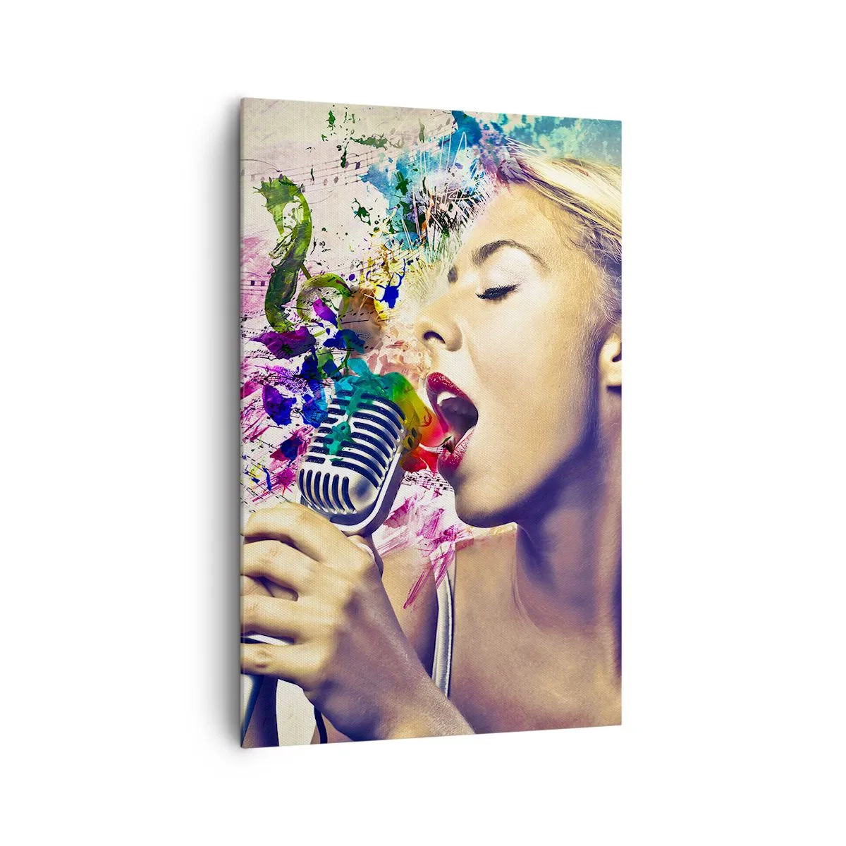 Obraz na plátne - Pomaľovať hlasom svet - 80x120 cm