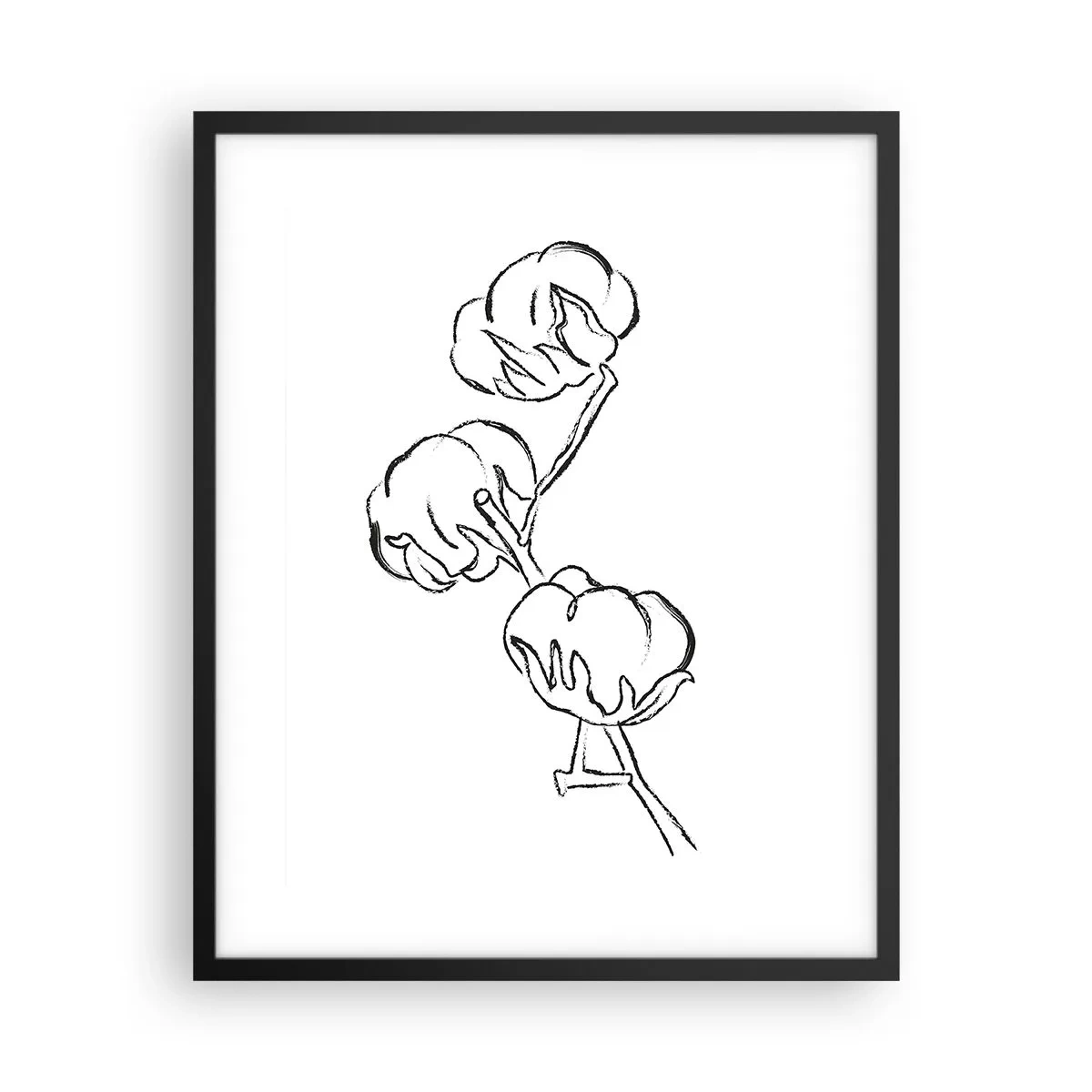 Plagát v čiernom ráme - Bavlnené páperie - 40x50 cm