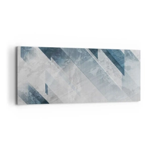 Obraz na plátne - Priestorová kompozícia – pohyb šedej - 120x50 cm