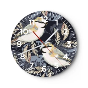 Nástenné hodiny - Žltomodrá pieseň - 40x40 cm