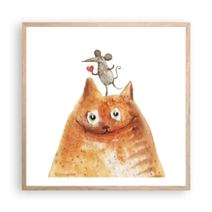 Plagát v ráme zo svetlého duba - Paradoxy lásky - 60x60 cm