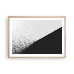 Plagát v ráme zo svetlého duba - Rýchlejšie a rýchlejšie, viac a viac - 70x50 cm