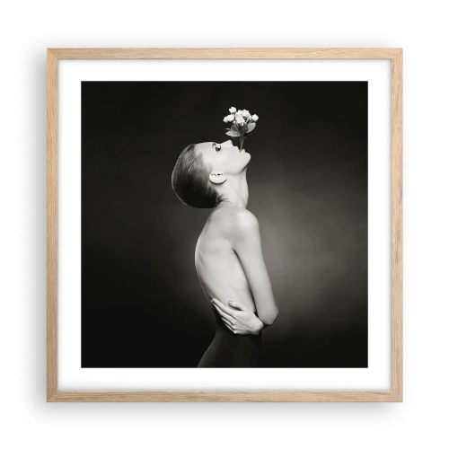 Plagát v ráme zo svetlého duba - Excentrická elegancia - 50x50 cm