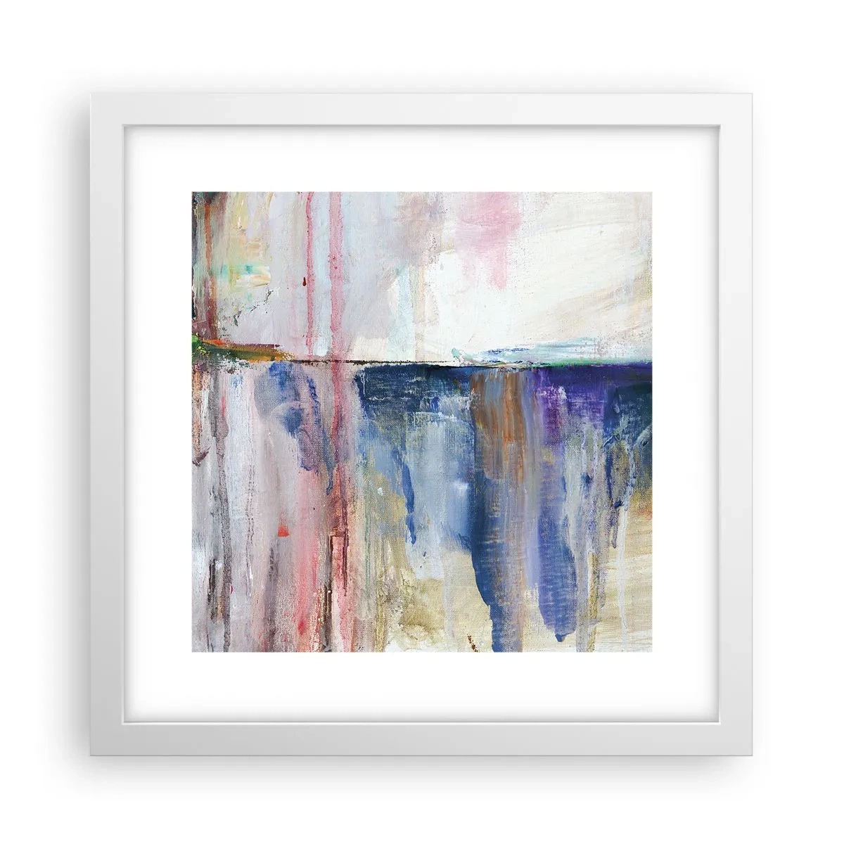 Plagát v bielom ráme - Farebné dojmy a asociácie - 30x30 cm