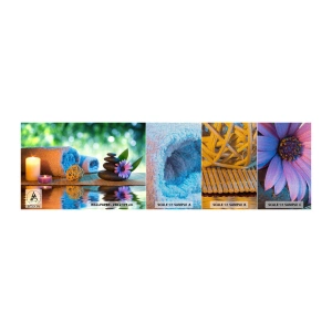 Vzorka fototapety Premium Canvas - Čas pre telo - Kúpele, Sviečka, Kultúra Japonska - 100x30 cm