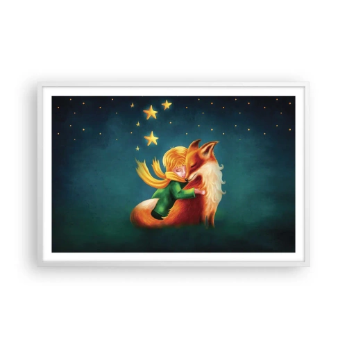 Plagát v bielom ráme - Malý princ - 91x61 cm