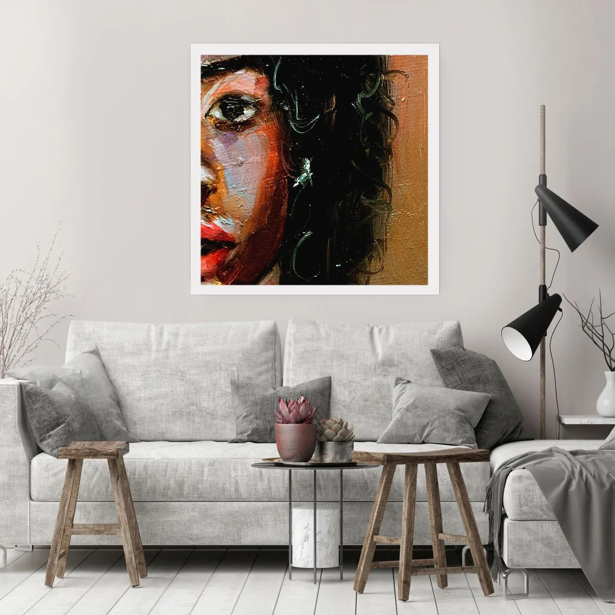Plagát - Čierna a jas - 60x60 cm