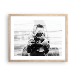 Plagát v ráme zo svetlého duba - Tvorca a materiál - 50x40 cm