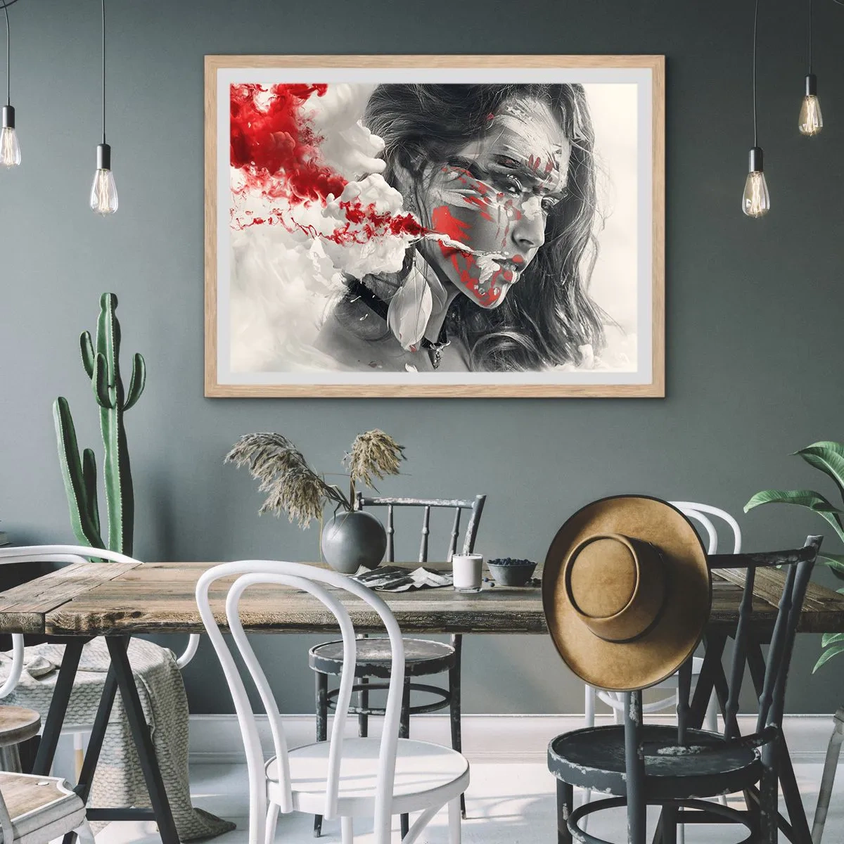 Plagát v ráme zo svetlého duba - V škárach absurdity - 91x61 cm