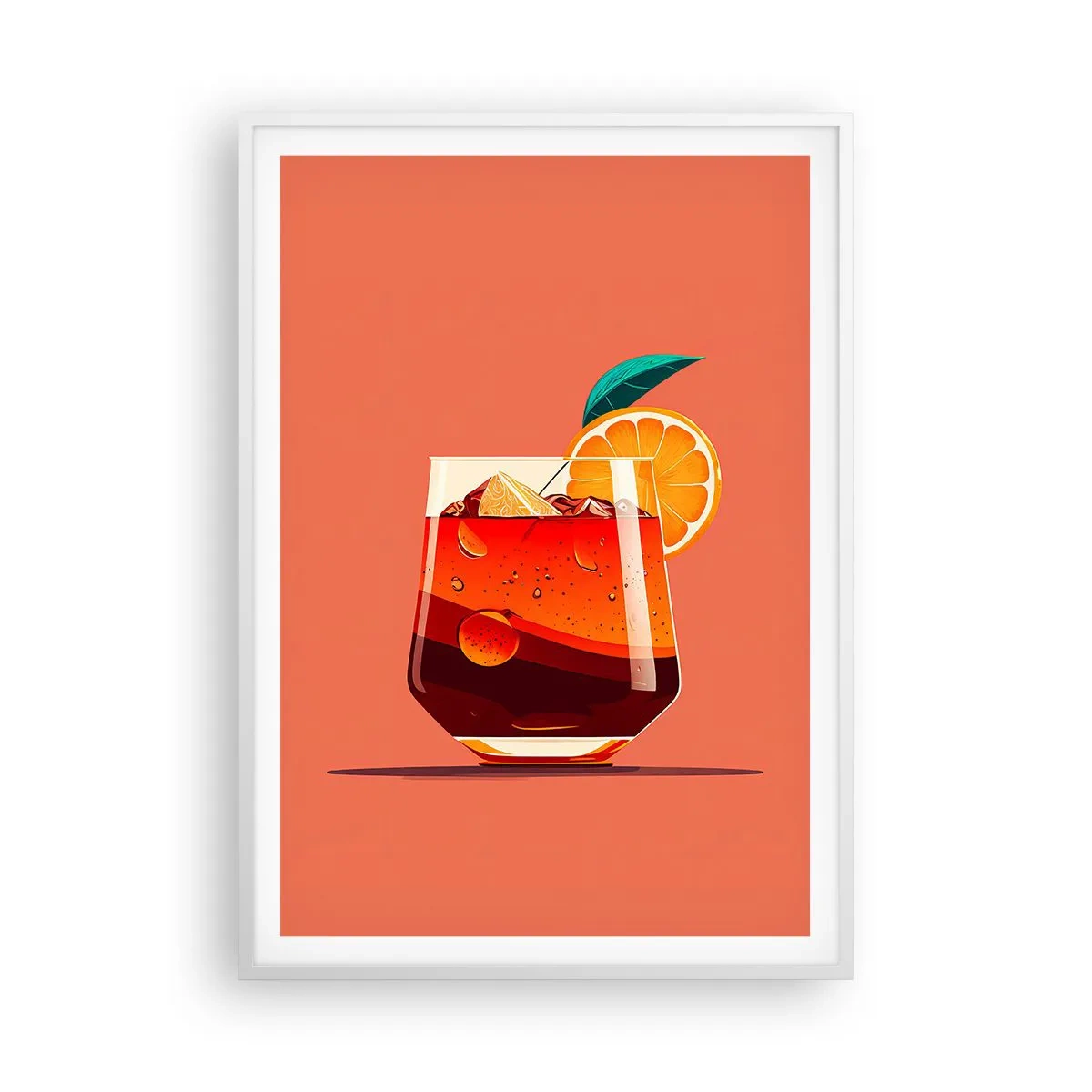 Plagát v bielom ráme - Letné osvieženie - 70x100 cm
