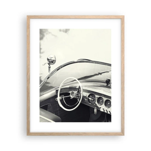 Plagát v ráme zo svetlého duba - Počasie pre bohatých - 40x50 cm