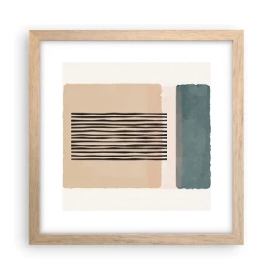 Plagát v ráme zo svetlého duba - Všetko v poriadku - 30x30 cm