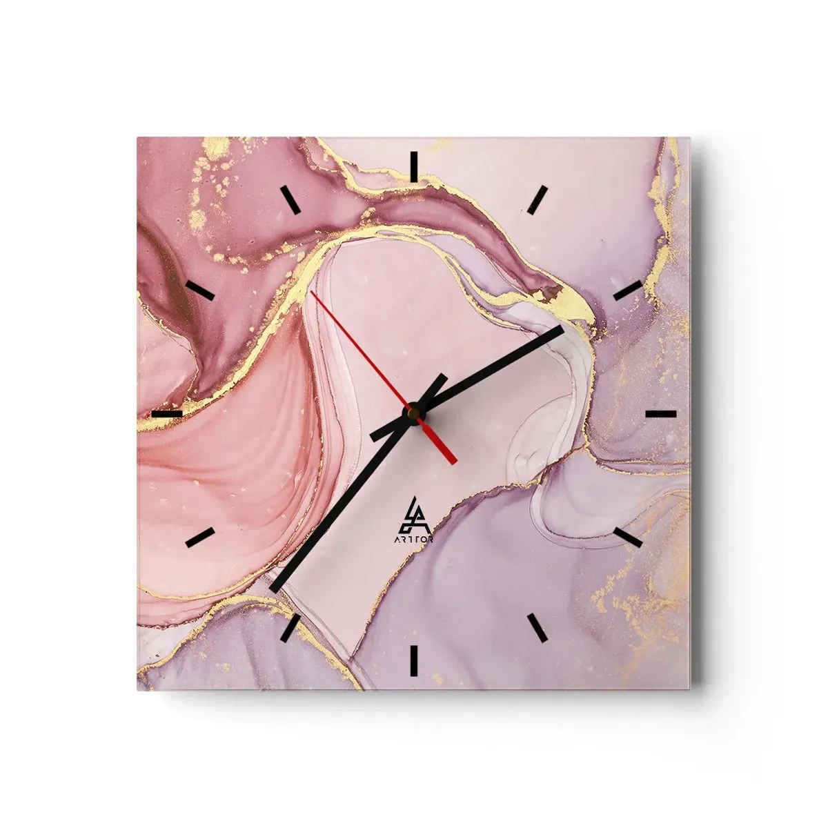 Nástenné hodiny - Maznanie farieb - 30x30 cm