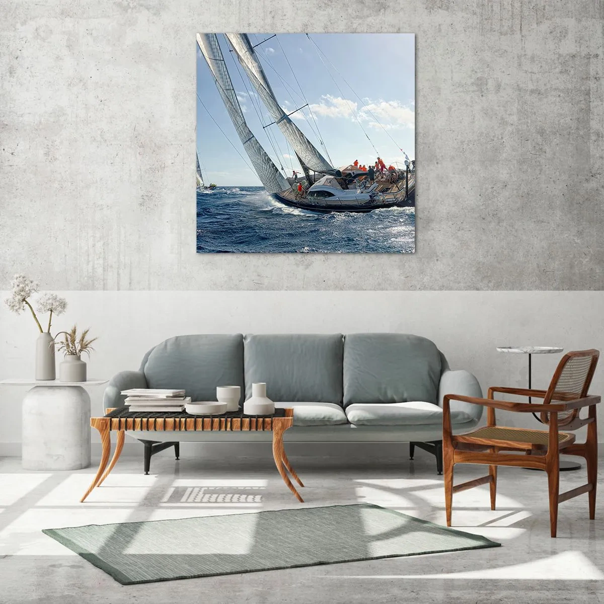 Obraz na skle - Nech zvíťazí lepší - 70x70 cm